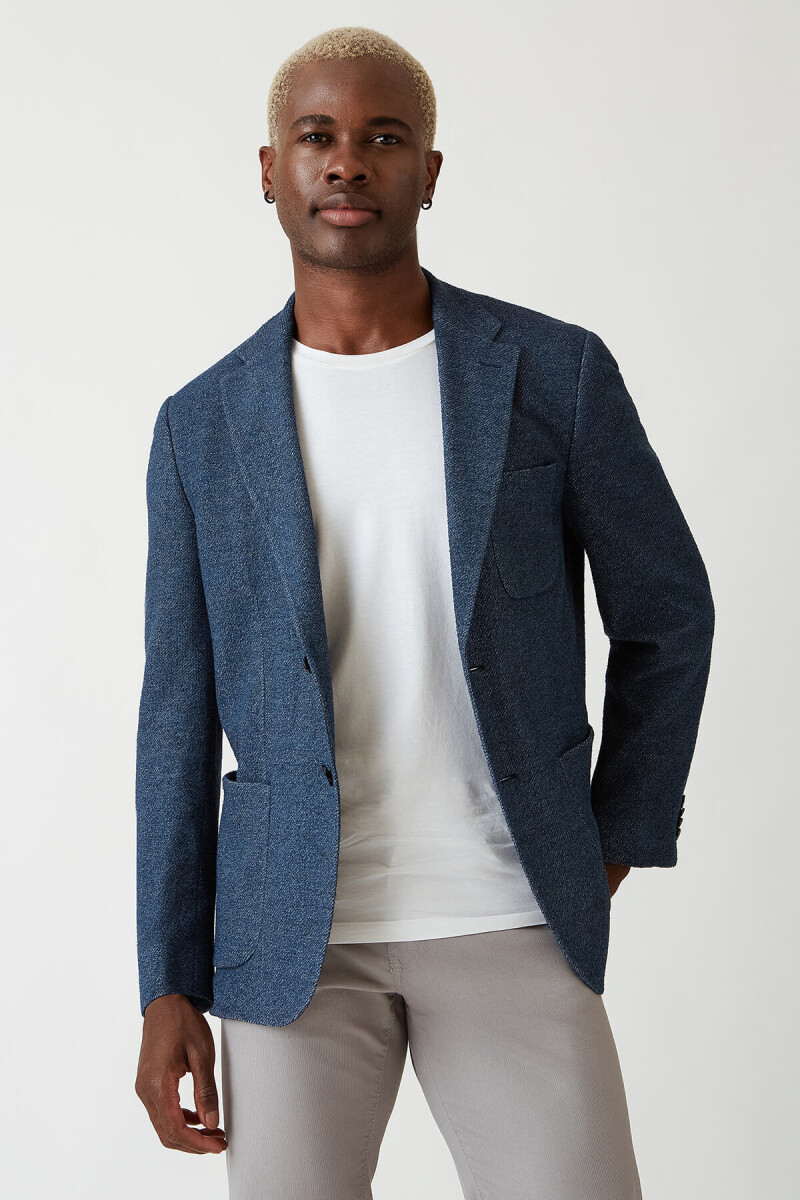 Erkek Lacivert 6 Drop Platinum Ceket