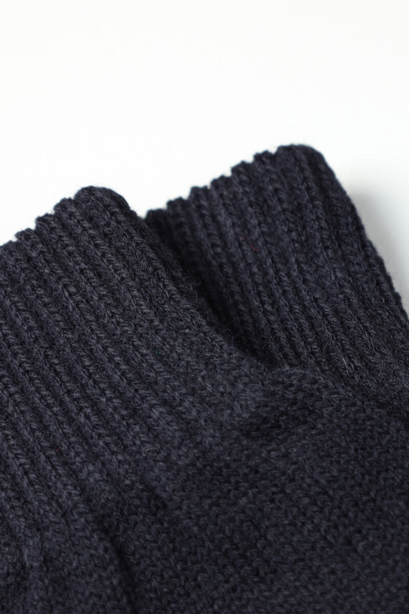 Erkek Lacivert Akrilik Kaşkol Bere Seti - 7