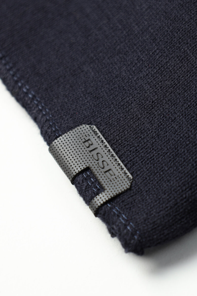 Erkek Lacivert Akrilik Kaşkol Bere Seti - 8