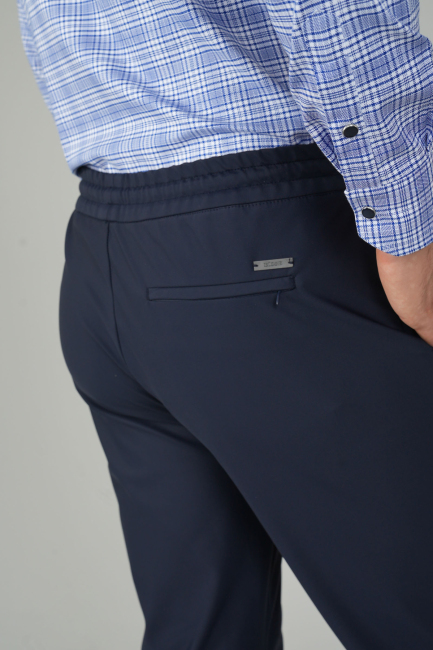 Lacivert Jagger Lastikli Rahat Erkek Pantolon - 4