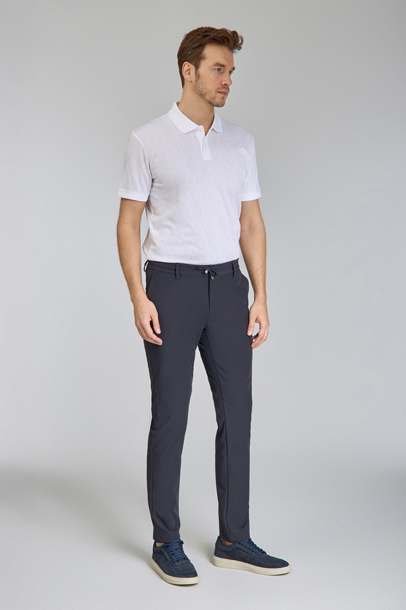 Erkek Lacivert Jogger Cepli Lastikli Rahat Spor Pantolon - 4