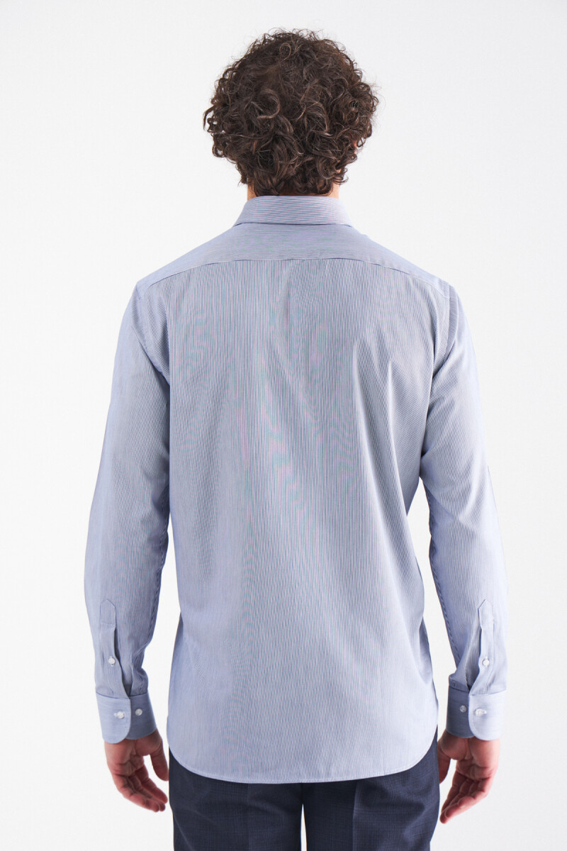 Erkek Lacivert Pamuk Regular Fit Klasik Gömlek (1)