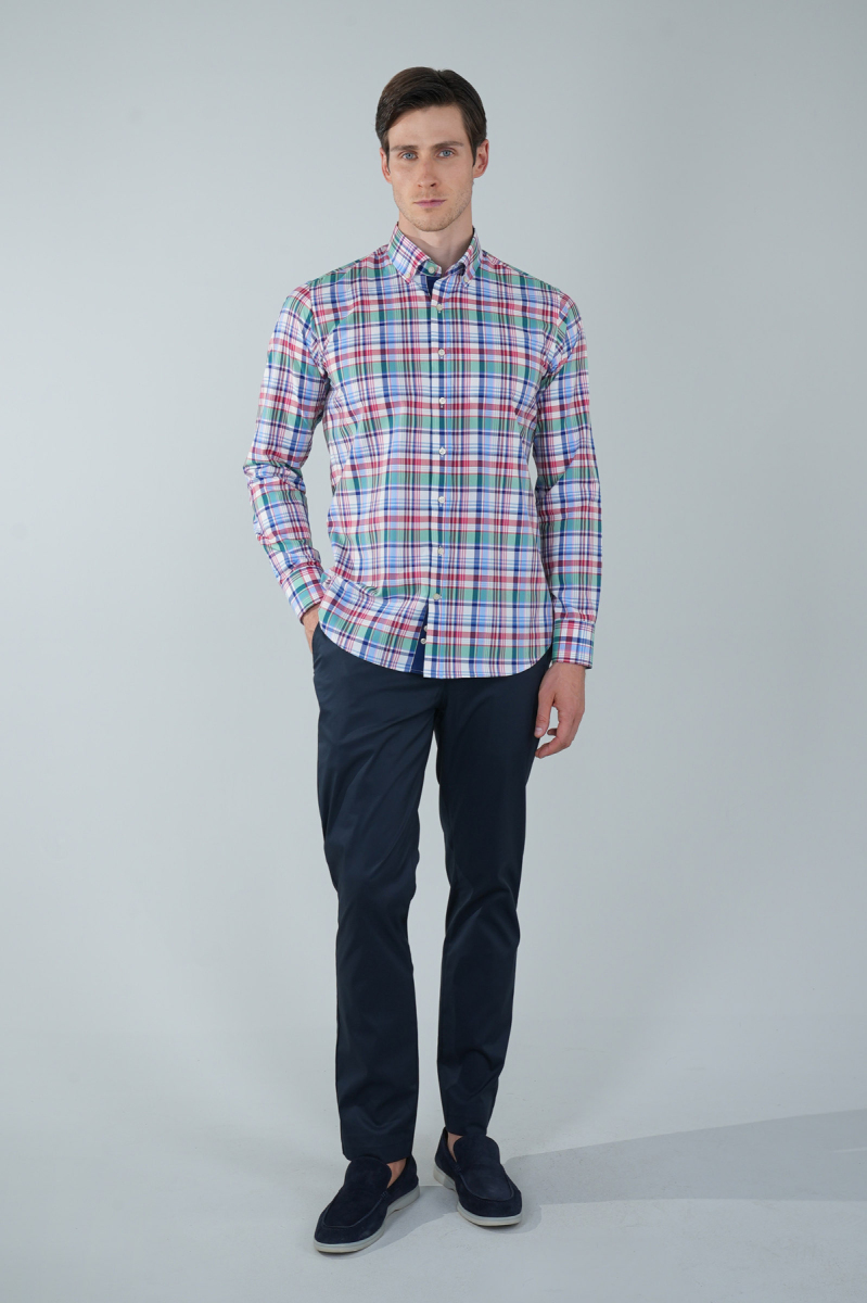 Erkek Lacivert Pamuklu Comfort Lastikli Bağcıklı Spor Pantolon - 5