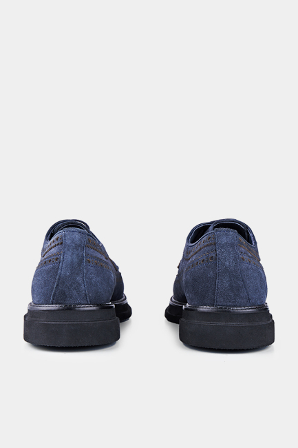 Erkek Lacivert Süet Casual Ayakkabı - 4