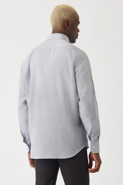 Regular Fit Blue Sport Men's Shirt (1)