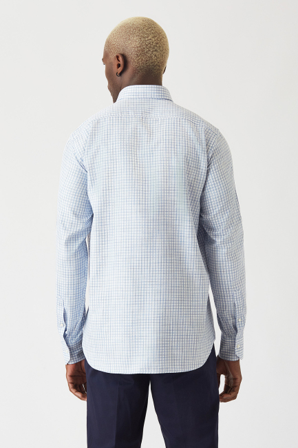 Regular Fit Blue Sport Men's Shirt - 2