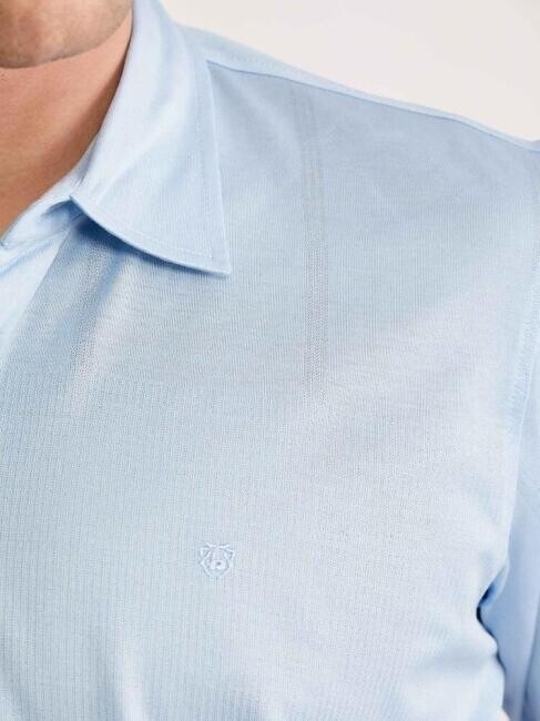 Bisse Erkek Merserize Biyeli T-Shirt MAVİ. 3 Bisse Erkek Merserize Biyeli T-Shirt MAVİ. 3