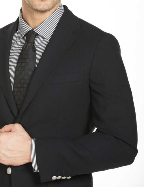 Bisse Men’s Mono Collar Regular Fit Blazer BLACK. 3 Bisse Men’s Mono Collar Regular Fit Blazer BLACK. 3