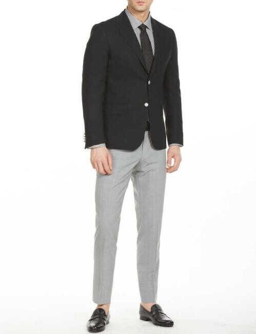 Bisse Men’s Mono Collar Regular Fit Blazer BLACK. 4 Bisse Men’s Mono Collar Regular Fit Blazer BLACK. 4