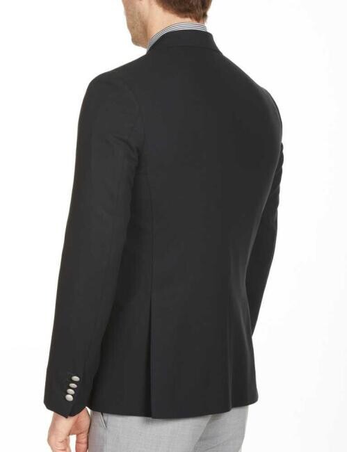 Bisse Men’s Mono Collar Regular Fit Blazer BLACK. 2 Bisse Men’s Mono Collar Regular Fit Blazer BLACK. 2