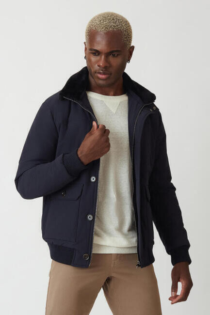 Erkek Mont Lacivert - 1