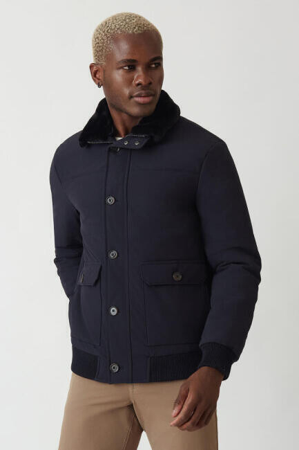 Erkek Mont Lacivert - 6