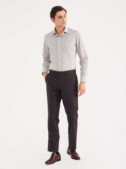 Platinium Kahve Klasik Erkek Pantolon - 5