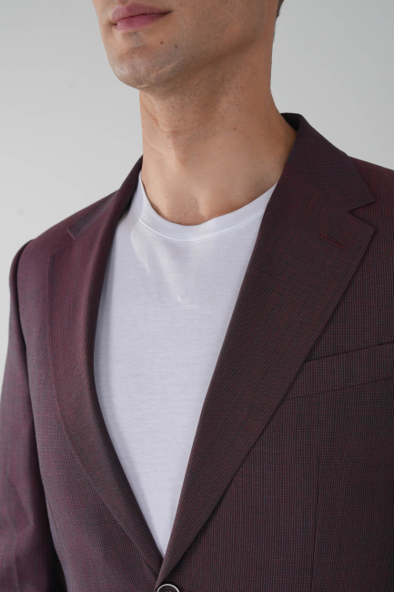 Erkek Platinum Regular Fit Keten Ceket Mavi - 3