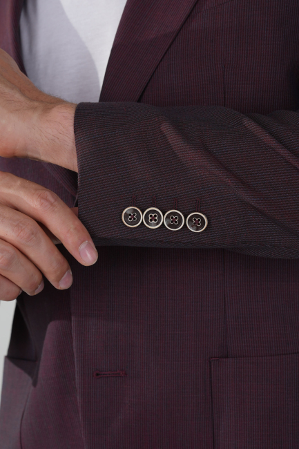 Erkek Platinum Regular Fit Keten Ceket Mavi - 4