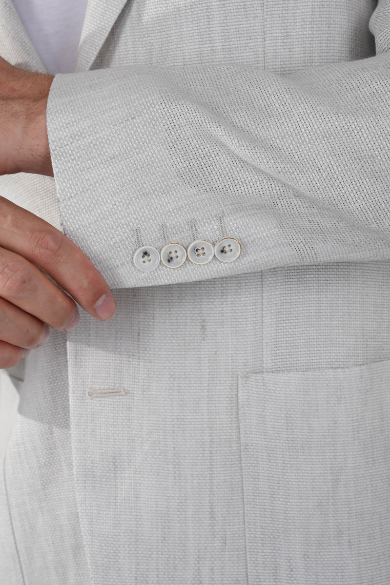 Erkek Platinum Regular Fit Yün Ceket Taş - 4