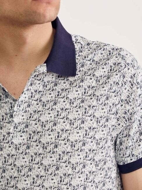 Bisse Erkek Polo Yaka Baskılı T-Shirt BEYAZ. 3 Bisse Erkek Polo Yaka Baskılı T-Shirt BEYAZ. 3