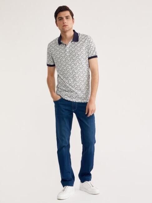 Bisse Erkek Polo Yaka Baskılı T-Shirt BEYAZ. 5 Bisse Erkek Polo Yaka Baskılı T-Shirt BEYAZ. 5