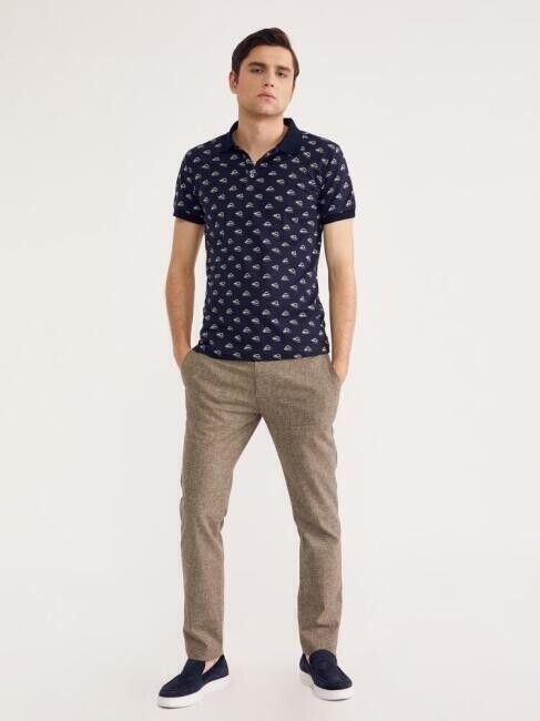 Bisse Erkek Polo Yaka Baskılı T-Shirt LACİ. 5 Bisse Erkek Polo Yaka Baskılı T-Shirt LACİ. 5