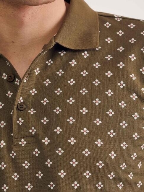 Bisse Erkek Polo Yaka Çiçek Baskılı Pike T-Shirt HAKİ. 3 Bisse Erkek Polo Yaka Çiçek Baskılı Pike T-Shirt HAKİ. 3