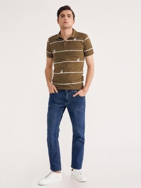 Bisse Erkek Polo Yaka Palmiye Baskılı Pike T-Shirt HAKİ. 5 Bisse Erkek Polo Yaka Palmiye Baskılı Pike T-Shirt HAKİ. 5