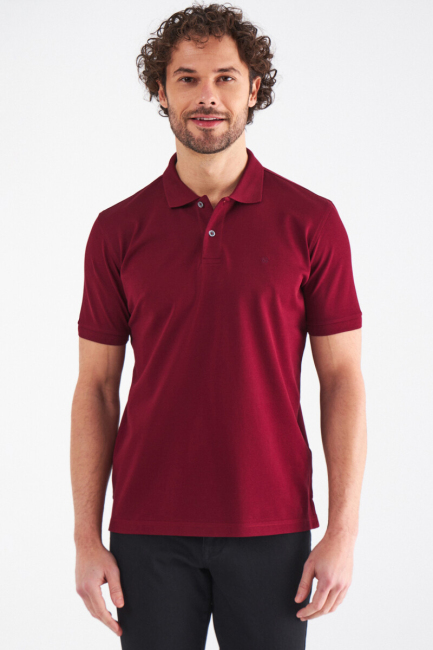 Erkek Polo Yaka T-Shirt Bordo