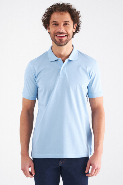 Erkek Polo Yaka T-Shirt Mavi
