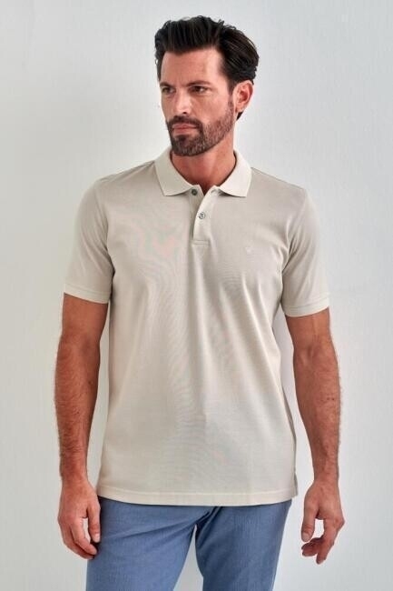Pike Düğmeli Polo Yaka Taş Erkek T-shirt