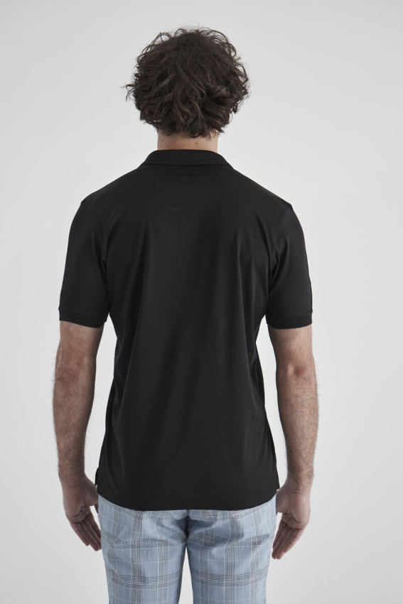 Süprem Polo Yaka Siyah Erkek T-Shirt - 2