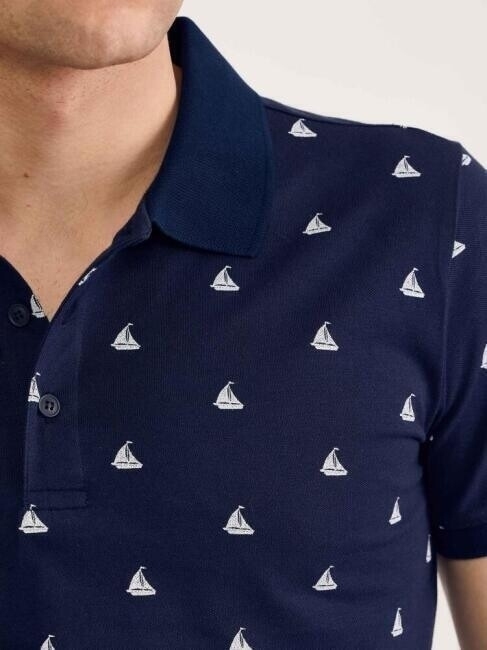 Bisse Erkek Polo Yaka Tekne Baskılı Pike T-Shirt LACİ. 3 Bisse Erkek Polo Yaka Tekne Baskılı Pike T-Shirt LACİ. 3