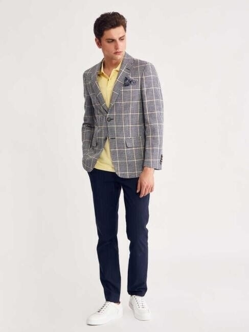 Bisse Erkek Regular Fit 6 Drop Blazer Ceket LACİ. 6 Bisse Erkek Regular Fit 6 Drop Blazer Ceket LACİ. 6