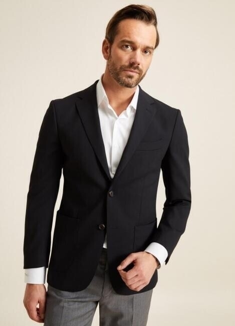 Bisse Erkek Regular Fit 6 Drop Blazer Ceket SIYAH. 1 Bisse Erkek Regular Fit 6 Drop Blazer Ceket SIYAH. 1