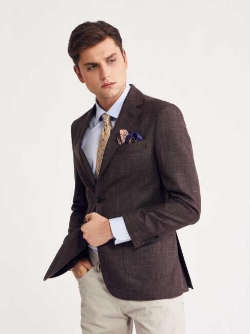Bisse Men’s Regular Fit 6 Drop Platinum Blazer BROWN. 1 Bisse Men’s Regular Fit 6 Drop Platinum Blazer BROWN. 1