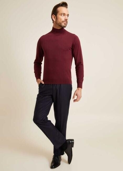 Regular Fit Lacivert Düz Klasik Erkek Pantolon - 7