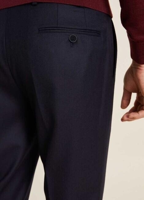 Regular Fit Lacivert Düz Klasik Erkek Pantolon - 4