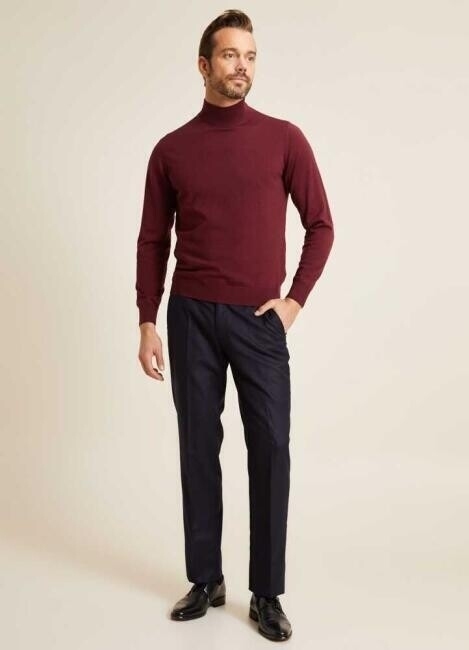 Regular Fit Lacivert Düz Klasik Erkek Pantolon - 8
