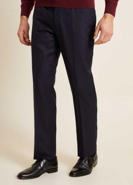 Regular Fit Lacivert Düz Klasik Erkek Pantolon - 6