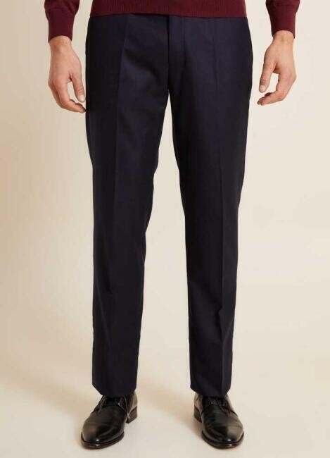 Regular Fit Lacivert Düz Klasik Erkek Pantolon - 3