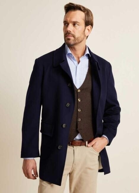 Bisse Men’s Regular Fit Platinum Coat NAVY BLUE. 5