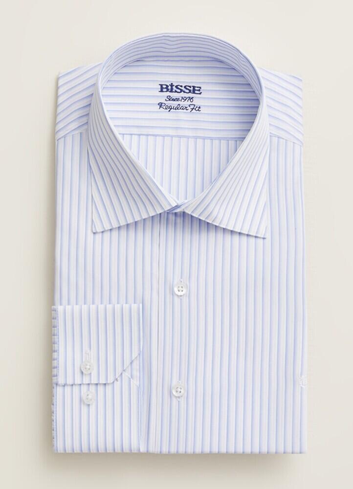Regular Fit Mavi Klasik Erkek Gömlek - 6