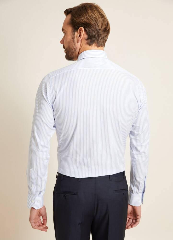 Regular Fit Mavi Klasik Erkek Gömlek - 2