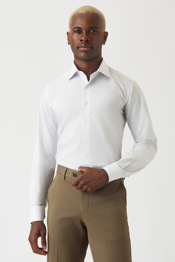 Regular Fit Siyah Erkek Gömlek - 1