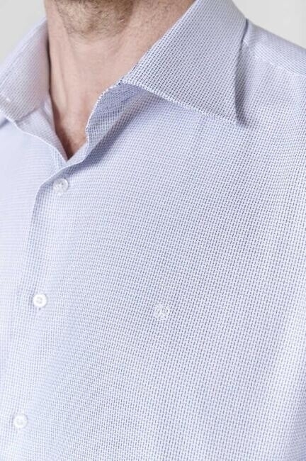 Erkek Lacivert Pamuk Regular Fit Klasik Gömlek - 3