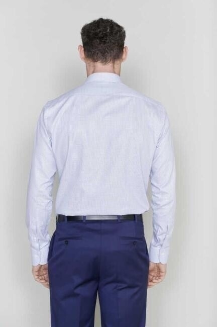 Erkek Lacivert Pamuk Regular Fit Klasik Gömlek - 2
