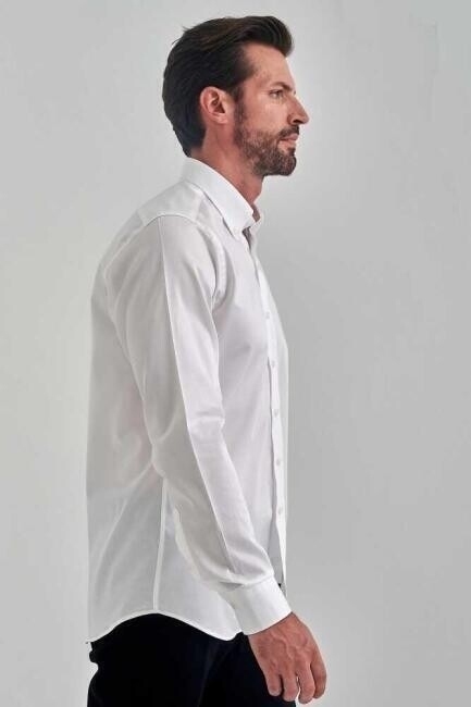 Bisse Men’s Regular Fit Long Sleeve Sport Shirt WHITE. 5