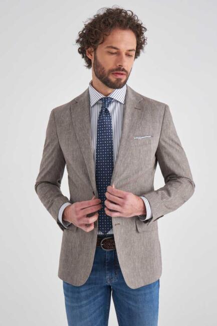 Bisse Men’s Regular Fit Half-Lined Jacket BEIGE. 1 Bisse Men’s Regular Fit Half-Lined Jacket BEIGE. 1