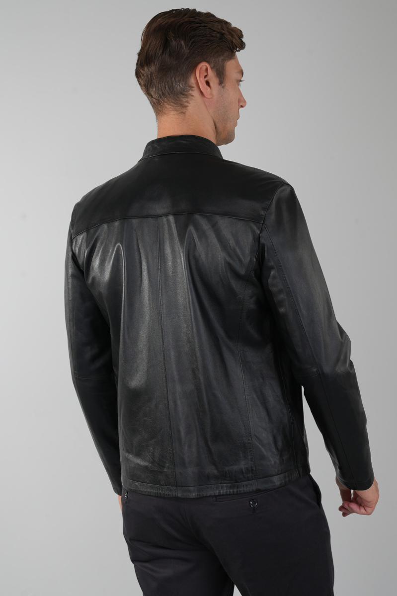 Erkek Siyah Gerçek Deri Ceket (1)