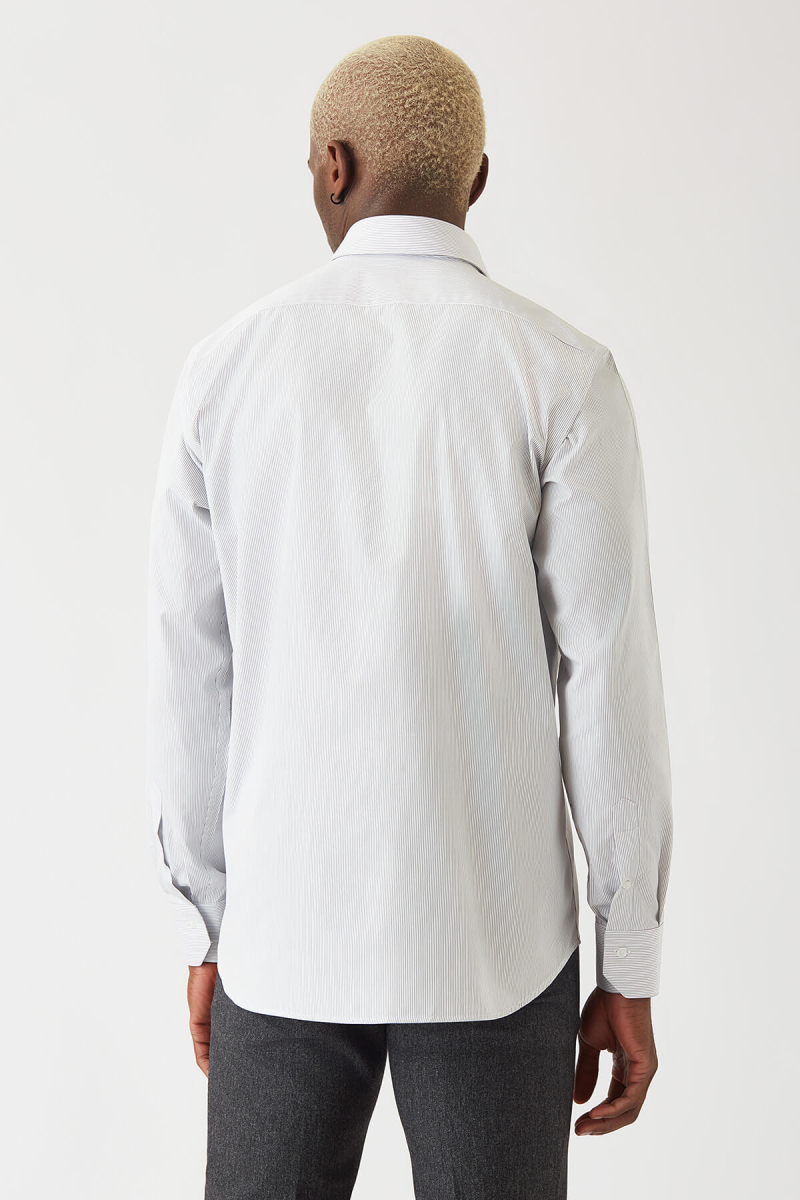 Erkek Siyah Pamuk Regular Fit Basic Klasik Gömlek - 2