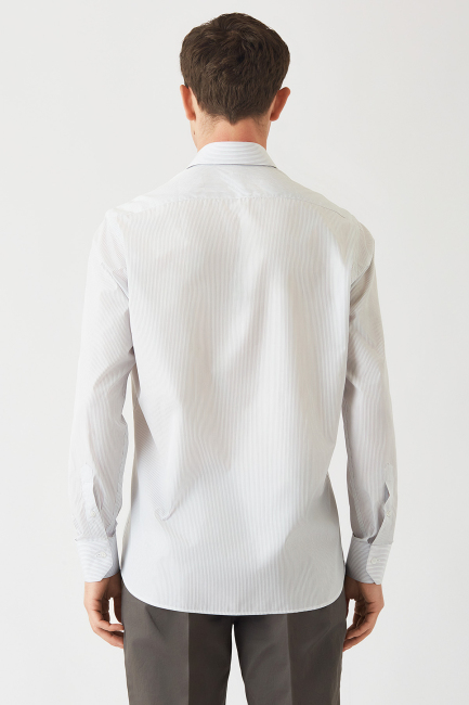 Erkek Siyah Pamuk Regular Fit Uzun Kol Klasik Gömlek - 2