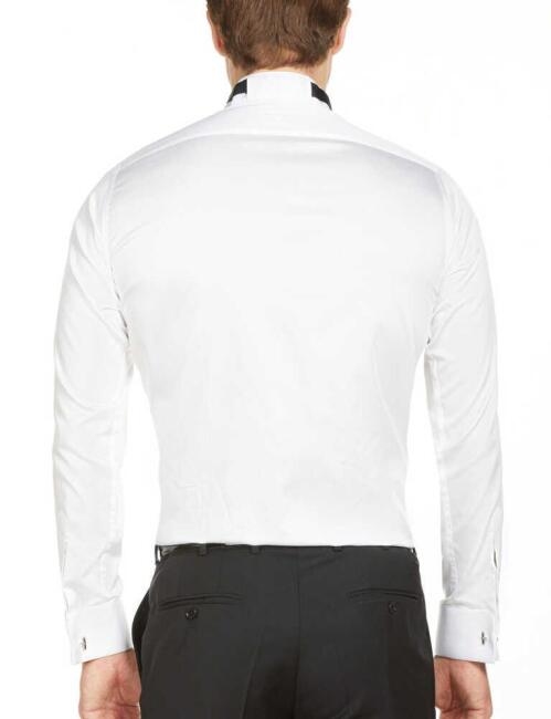 Erkek Slim Fit Ata Yaka Gömlek BEYAZ - 2